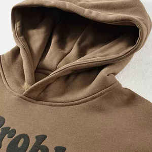 Sweat à capuche imprimé respirant 100% coton High Street Quick Dry Puff Print Hoodie - Product Image 2
