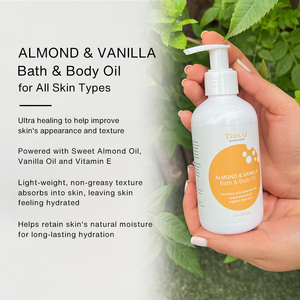 Fabricante de Aceite de Masaje Corporal de Almendras y Vainilla, Aceite Hidratante y Relajante para Spa, Salón y Hogar, Enriquecido con Aceites Esenciales - Product Image 3