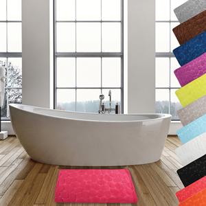FOAM <b>BATH</b> <b>MAT</b> WITH LILAC STONES 40X60 CM - Product Image 5