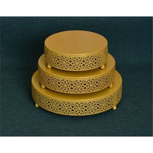 Luxury European Style Gold Electroplated Cake Display Stand Modern Iron Pedestal Dessert Server Wedding Banquet Tea Party Decor - Product Image 3