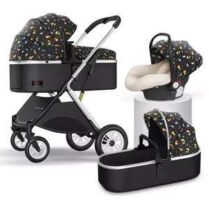 Poussette légère pour bébé/landau avec roues antichocs et panier pour siège auto pour bébé en vente - Product Image 4