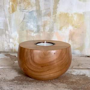 Porte-bougie chauffe-plat en bois fait main pour la décoration de la maison de Pâques, centre de table, style champêtre confortable, résistant à la chaleur, durable - Product Image 3