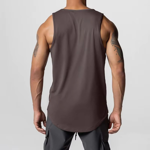 Camiseta sin mangas ligera para gimnasio para hombre, chaleco de entrenamiento sin mangas de secado rápido, ropa de entrenamiento muscular transpirable, servicios OEM y ODM - Product Image 2