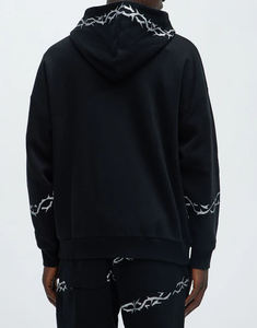 Sweat à capuche unisexe surdimensionné personnalisé, sweat à capuche zippé ample, veste avec sweat à capuche zippé délavé, fabricants de sweat à capuche avec strass - Product Image 2