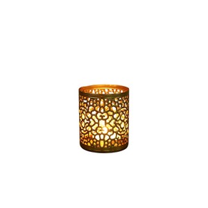 Atractivos Portavelas Votivos de Metal Dorado con Patrón de Corte Láser, Soporte para Velas de Té de Hierro, Hecho a Mano, para Decoración del Hogar, en Oferta - Product Image 2
