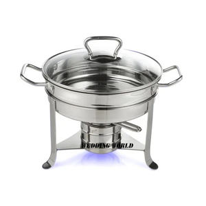 Plato de frotamiento de acero inoxidable, forma redonda, plato de comida de diseñador hecho a mano, calentador de alimentos de diseñador al por mayor de alta calidad - Product Image 6