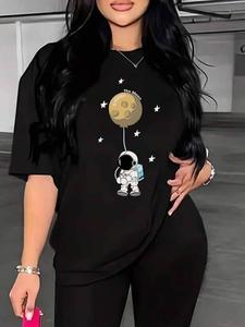 Magic Space T-shirt femme confortable Blouse ample avec élégance féminité brillance tissé Style décontracté quatre H Code 4014 - Product Image 5