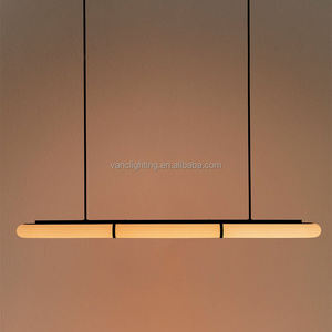 Lampadario Lineare Postmoderno in Acciaio Acrilico per Cucina, Soffitti Alti, Interni di Hotel, Bianco, Lungo, Personalizzabile - Product Image 5