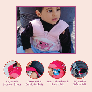 POLKA TOTS Harnais de sécurité pour enfant à deux roues/<span class=keywords><strong>moto</strong></span> avec porte-bébé réglable pour tout-petit bébé enfants - Product Image 5