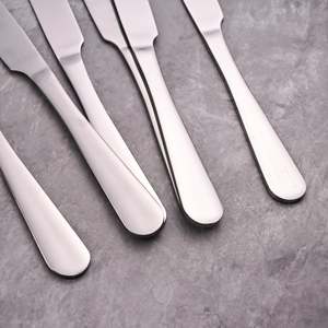 ShinyChic Set of 6 Stainless Steel <b>Knives</b> Silver Mirror Polish Minimalist Design Modern Premium <b>Knife</b> Pair - Product Image 4