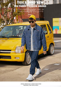 100% Cotton Made Breathable Material <b>Men</b> <b>Denim</b> <b>Jackets</b> / New Style Jeans <b>Jackets</b> With Custom Logo & Design Printed - Product Image 2