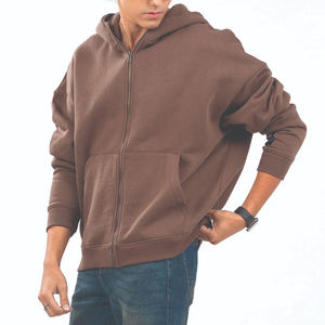 Custom Manufacturer Zip up <b>Hoodie</b> Washed Men Fleece Basic Cotton Blended Streetwear Zip up Hoodies - Product Image 6