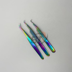 แหนบต่อขนตา Beautivia International BI-EET-1078 ขนาด 12 ซม. รุ่น Rainbow Plasma สแตนเลสสตีล แบบแยกเส้นขนตา 45/90 องศา - Product Image 5