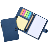 BECOL Bloc-notes combiné en papier kraft de type bouton pour mini-cahier de conception simple avec notes autocollantes N fois et stylo à bille