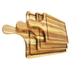 100% planche à découper rectangulaire en bois de qualité supérieure bloc à découper écologique avec poignée durable fabriqué au Vietnam - Product Image 1
