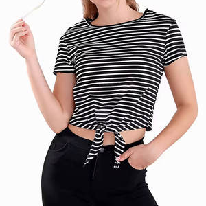 Prix compétitif, haut court pour femme, t-shirt, article à fort volume de vente, manches courtes, décontracté, mode de rue - Product Image 2