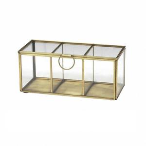 Set of 4 Classic Stylish Metal <b>Jewellery</b> Decorative <b>Glass</b> Storage <b>Box</b> Customized Shape Golden Metal Premium Look <b>Jewellery</b> <b>Box</b> - Product Image 3