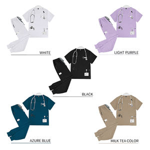 ชุดเครื่องแบบยาส่วนบุคคล conjuntos de Parte Superior Y pantalon ropa de enfermeria โรงพยาบาล logipo personalizado - Product Image 4