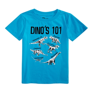 Maglietta a Collo Alto per Bambino Epic Threads, Design Dinosauri Blu, 100% Cotone Jersey, Taglia 5 per Bambini Piccoli - Product Image 1