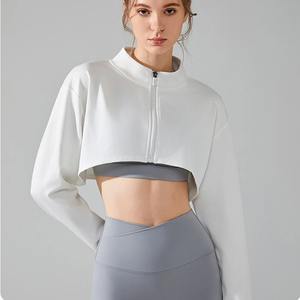 Top Deportivo Corto para Mujer, Transpirable, de Secado Rápido, Ajuste Regular, Cierre Completo, Estampado Animal, Spandex/Poliéster - Product Image 3