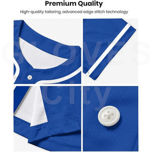 Sports d'été chauds personnalisés hommes femmes gants respirant lettre impression à manches courtes couleurs unies maillot de Baseball vêtements de Softball - Product Image 2