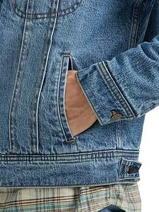 Veste en jean pour hommes de qualité supérieure manteau en jean bleu personnalisé veste en jean streetwear vintage élégante vente en gros pour les marques - Product Image 6