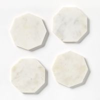 Sous-verres en marbre blanc irrégulier de qualité supérieure, fabriqués à la main en Inde, écologiques, durables, résistants à l'eau et à la chaleur
