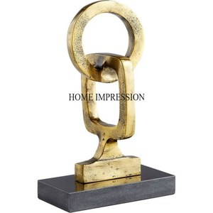 รูปปั้นตกแต่งห้องโถงโรงแรมและบ้านดีไซน์หรูหราเคลือบอลูมิเนียมผงสีขาว - Product Image 3