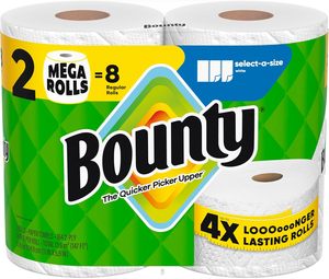 Bounty Quick-Size <b>Paper</b> Towels, White, 8 Family Triple Rolls = 27 Regular Rolls - Product Image 5