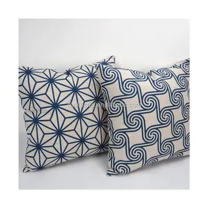 Льняная хлопчатобумажная Подушка, простые декоративные подушки для дома, новый дизайн, наволочка с геометрическим принтом