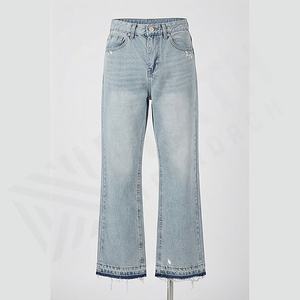 Best Quality <b>Men's</b> Denim <b>Jeans</b> Casual Loose Fit Oversize Mid <b>Waist</b> Straight Pants Winter Autumn Quick Dry Customized Color - Product Image 1