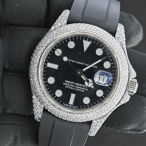 Unisex Luxury Square High Full Iced Diamond Watch Attractive Design VVS Customized Moissanite Stainless Steel <b>Band</b> Direct India - Product Image 1