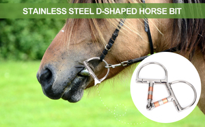 Puntas de caballo de acero inoxidable, brocas de caballo occidental de moda, punta de acero inoxidable, boca giratoria, no dañina, mate - Product Image 3