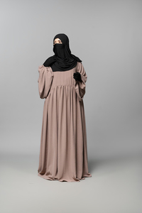 Abaya con Volantes, Mangas Abullonadas Elásticas, Tela Crepé CEY, Largo hasta el Suelo, Antiestática, para Playa, Diseño Elegante, Musulmana Islámica, Venta al por Mayor - Product Image 5