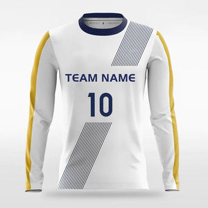 Camisetas de entrenamiento de fútbol de manga larga transpirables de moda uniforme de fútbol para adultos impreso personalizado OEM ODM disponible - Product Image 6
