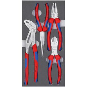 Juego de 4 alicates Knipex en bandeja de espuma para diversas tareas - Product Image 1