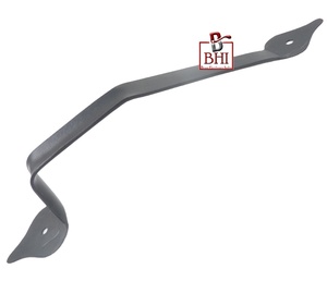 CAST IRON PULL HANDLE <b>BLACK</b> POWDER COATED FINISH (270mm) - Product Image 1