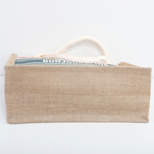 Bolsa de yute hecha a mano Bolsa de transporte elegante y ecológica para damas Uso de oficina Regalos y compras de comestibles - Product Image 1