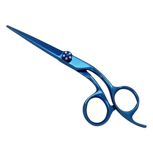 Ciseaux de barbier classiques à lame longue courbée, tranchants, en acier inoxydable, pour droitiers - Product Image 1