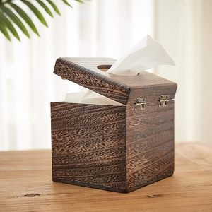 Caja de pañuelos de madera de acacia cuadrada de lujo personalizada al por mayor, cubierta de caja de pañuelos para baño, dormitorio, mesa de cena, oficina, cocina - Product Image 5