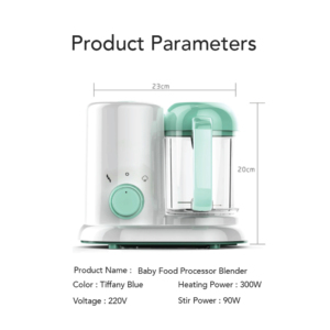 Robot culinaire mixeur Kait pour bébé 24x14x20cm 300W chauffant 120W agitant sans BPA P.P. Matériel avec poignée pour l'alimentation des bébés - Product Image 6