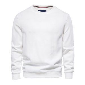 Sweatshirts à col rond en coton décontractés pour hommes Design confortable à manches longues avec impression de logo personnalisé Sweat à capuche en tissu polaire ODM pour hommes - Product Image 4