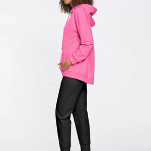 Sweat à capuche pour femme en molleton de coton de qualité supérieure, couleur unie, manches longues, professionnel, 2025 - Product Image 4