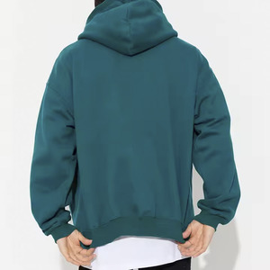 Ventes en gros de sweats à capuche d'hiver personnalisés de haute qualité en polyester/coton, sans cordon, à impression numérique pour hommes - Product Image 3