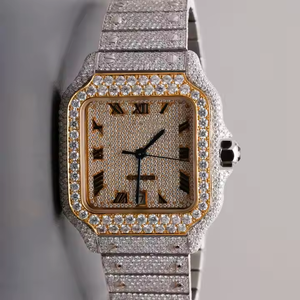 New Design Luxury Bling Full Vvs Moissanite Diamond Stainless Steel <b>Mechanical</b> Automatic Movement <b>Watches</b> <b>for</b> <b>Men</b> Women - Product Image 6