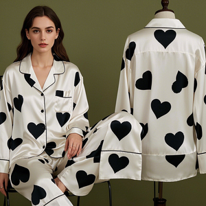 Conjunto de Pijama de Satén para Mujer, Elegante y Cómodo, Dos Piezas - Product Image 5