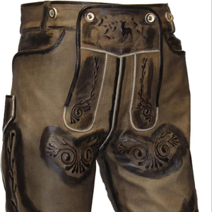 BAVAROIS ANTIK TRACHTEN LEDERHOSEN HERREN OKTOBERFEST KURZ LEDERHOSE 2025 - Product Image 1