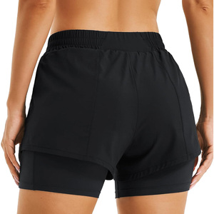 Short d'entraînement de gym pour femmes 2 en 1 design respirant vêtements de fitness et de course d'été avec service personnalisé OEM et support de marque privée - Product Image 6