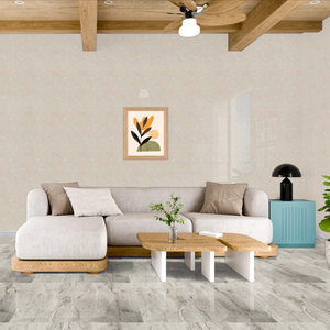 Baldosas de porcelana esmaltada pulida 600x600mm Domenic Grey Glossy Luxury Living Room Kitchen Bathroom Tile - Product Image 4