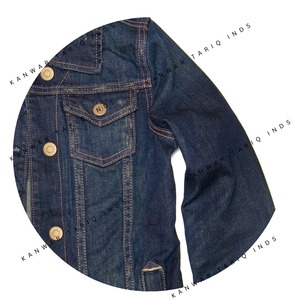 Camisas vaqueras lavadas a la piedra, fabricante de sudaderas con capucha lavadas a la piedra, Chaquetas vaqueras lavadas con ácido con diamantes de imitación - Product Image 3